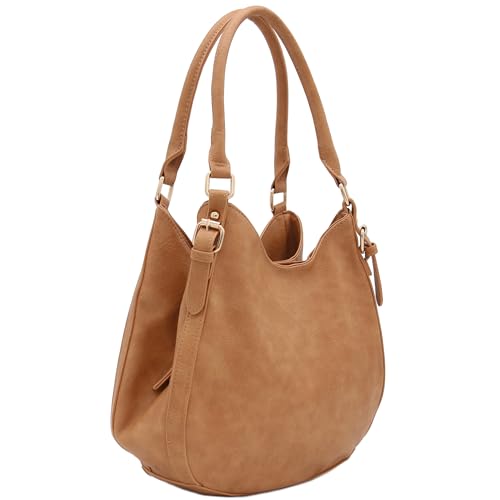  FashionPuzzle Lightweight 3 Compartment Faux Leather Medium Hobo Bag for Women Everyday Use
| FashionPuzzle Lightweight