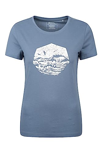 Mountain Warehouse Surf Scene Camiseta orgánica para Mujer - Top Transpirable y Ligero, con Estampado de Calidad - Ideal para, Otoño Invierno, Aire Libre y Uso Diario Fumar 36