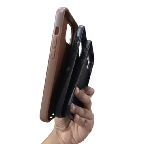 Image of Polycarbonate Ultra-Hybrid Back Cover Case for iPhone 13 Compatible with Mag SFE | Camera Protection | Hard Matte Shockproof Back Cover for iPhone 13 (Brown)