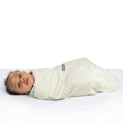 Image of SwaddleMe by Ingenuity Monogram Collection Baby Swaddle, 100% Cotton, Improves Sleep & Calms Startle Reflex, 0-3 Months, Pocket Fold Design for Easy Changes, 1.0 TOG, 3-Pack - Safari Swaddle