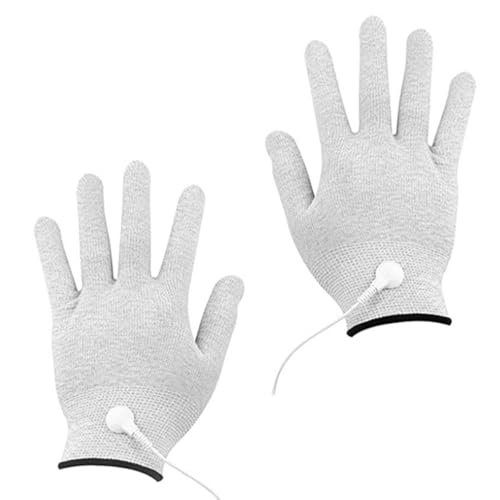 Guantes de fibra de plata para terapia bioeléctrica con diseño portátil