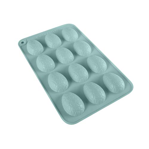 CÉCOA • Moule Chocolat Pâques 12 Œufs Craquelés • Silicone 100% Alimentaire • Antiadhésif • Démoulage Facile • Résiste Four et Congélateur • Sans BPA...