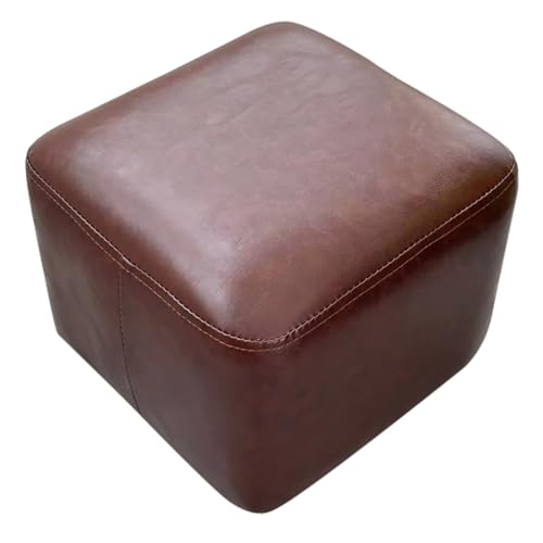 Ottoman en daim orange pour résoudre le manque d'assise au salon