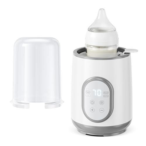 Flaschenwärmer Babyflaschenwärmer 8-in-1, Schnelles Erhitzen in 2-7 Min, Sterilisator & Babykostwärmer mit 24h Warmhaltefunktion, LED Touch-Display, Kompatibel mit a...
