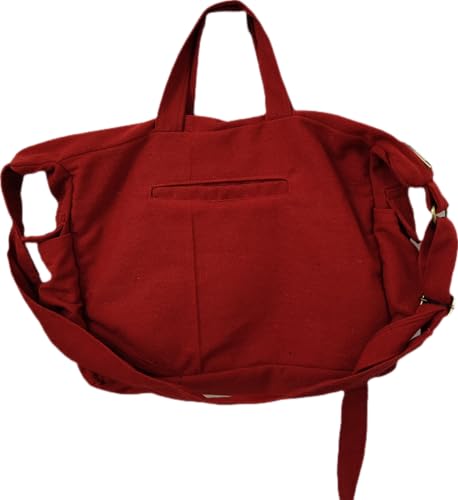 Image of ROUGH Canvas Cotton messenger bag.15'' Lap top. Large size 36x27x11 cm(12Ltr) Metal zipper closure. Allround pockets. Vintage look. Antique fittings.Sustainable