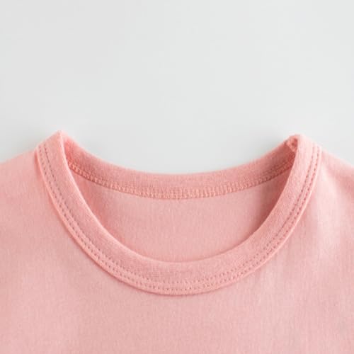 LittleSpring Girls Short Sleeve Tshirt Crewneck Print Summer Tops3