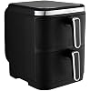 Culinary Chef 11-Quart Electric Air Fryer, Dual Basket, Adjustable Temperature, Touch Panel Control, One-Touch Cook Functions, and 360 Rapid Cooking, 1800 Watt Power