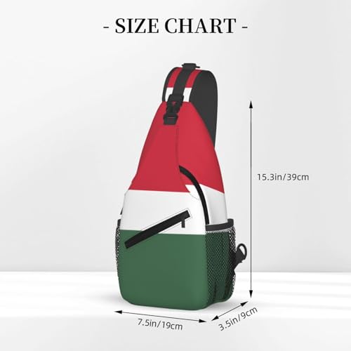 Mochila Unisex Bandera de Hungría Sling Ligera miniatura 3