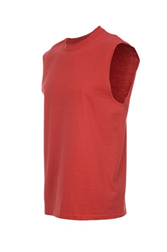 Fruit of the Loom Mens Sleeveless Tee True Red XL