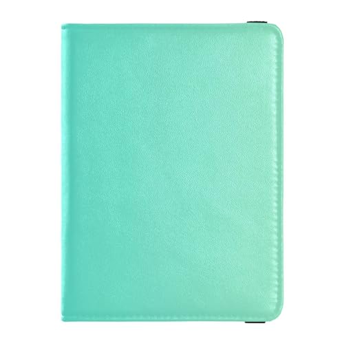 Custodia per passaporto pelle combinata leggera portafoglio combinato per donne e uomini carino libro da viaggio verde acqua sfumato blu rosa colorato sfocato Multicolore 16 1 size