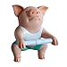 Bothyi Pig Funny Toilet Paper Holder Toilet Roll Organizer Wall Mounted Animal Figurine, Toilet Tissue Holder, Restroom Towel Rack