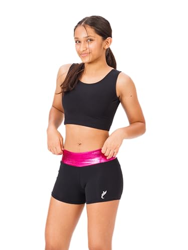 Image of IKAANYA Girls or Women Snug Fit Micro Shorts for Gymnastics, Dance, Sports or Fitness