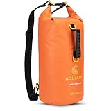 AQUASTIC Dry Bag 20 l Wasserdichtes PVC 500D | Rolltop-Verschluss mit Schnalle | Zwei verstellbare Schulter- und Rückengurte | Weite Öffnung | Maße 23×62 cm | Ideal für Kajak und Trekking
