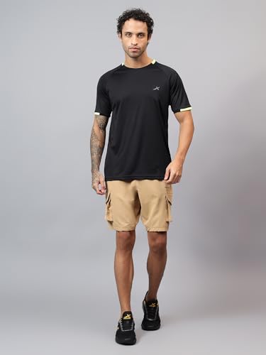 Image of Vector X Regular Fit Solid Cargo Sports Shorts for Men| Stylish & Comfortable| Casual, Hiking, Running & Outdoor Shorts Both Side Zipper Cargo Pockets