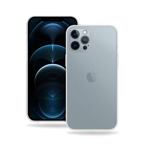 Image of Amazon Brand - Solimo Frosted | Translucent | Ultra Thin | Flexible | Anti Scratch | Slim Fit | Soft Back Cover for Apple iPhone 12 Pro Max - Frosted White