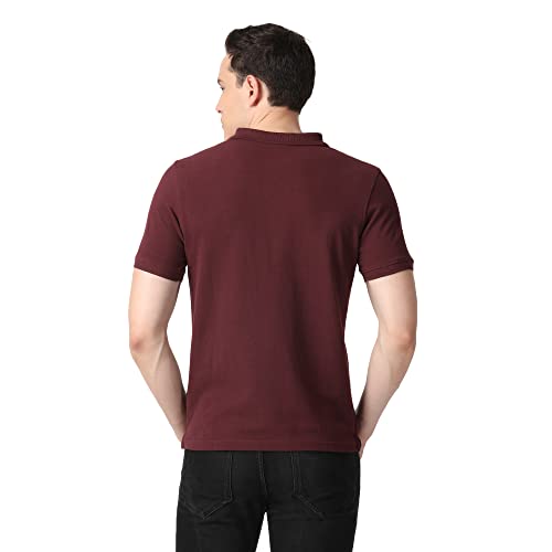 Image of Lee Men's Solid Red T-Shirt (Slim)