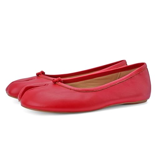 Ballerines Tabi Femme VBDB chaussures bout fendu en cuir
