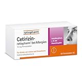 Cetirizin-ratiopharm bei Allergien: Lindert allergische Symptome bei Heuschnupfen, ganzjährigem Schnupfen und Nesselsucht 50 Tabletten