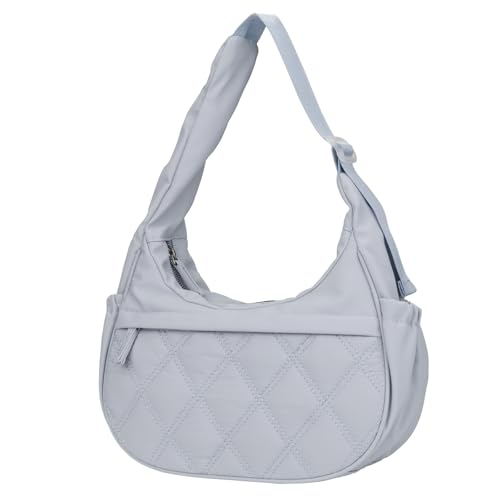 Image of JANKS Small Puffer Crescent Shoulder Bag for Women, Nylon Quilted Puffy Crossbody Purse, Cute Hobo Shoulder Handbags