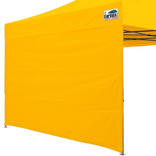 Image of Eurmax USA 10x10 Pop Up Canopy SunWall-UV Protection for Tents,Blocks Sunlight&Wind,Water Resistant Side Wall Only,Easy Hook & Loop Installation,Fit for 10FT Straight Leg Shelters&Gazebo,Gold