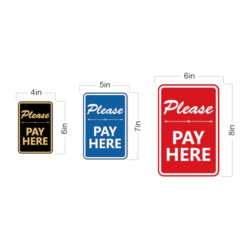Panneau Please Pay Here rouge grand format pour guidage client en caisse - 7