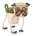 Painted Pug Mini-Planter