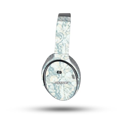 Image of MightySkins Carbon Fiber Skin Compatible with Bose QuietComfort 35 II Headphones - Blue Seashells | Protective, Durable Textured Carbon Fiber Finish | Easy to Apply