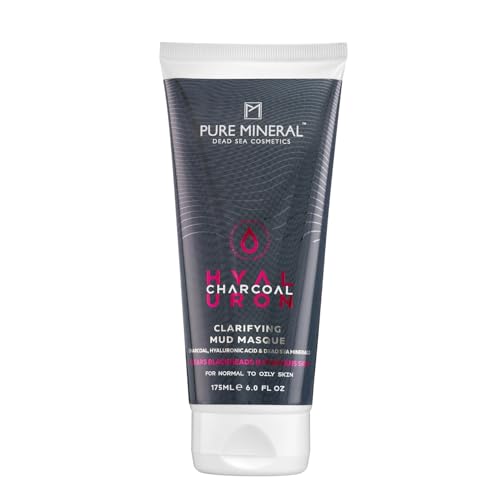 Pure Mineral - Mascarilla Clarificante de Carbón para Pieles Normales a Grasas - Minerales del Mar Muerto, Carbón, Exfoliante y Detoxificante - Sin siliconas, sulfatos, parabenos - 175ml