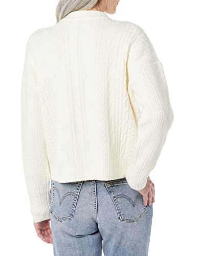 Image of Amazon Essentials Women's Soft-Touch Modern Cable Crewneck Sweater (Available in Plus Size)