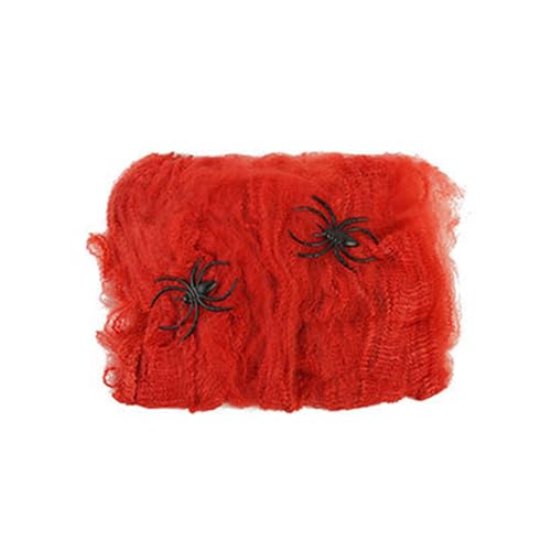 Qkbuza Decoración de telaraña, telaraña decorativa, lienzos decorativos realistas de Halloween, decoraciones góticas para el hogar, suministros de festival