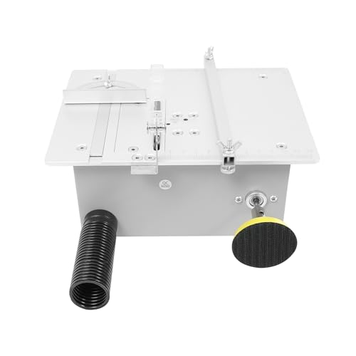 Mini scie circulaire de table 96 W : scie de précision portable avec 4 lames, lame de scie de 0,1 à 20 mm réglable en hauteur, idéale pour les projets de travail du bois DIY