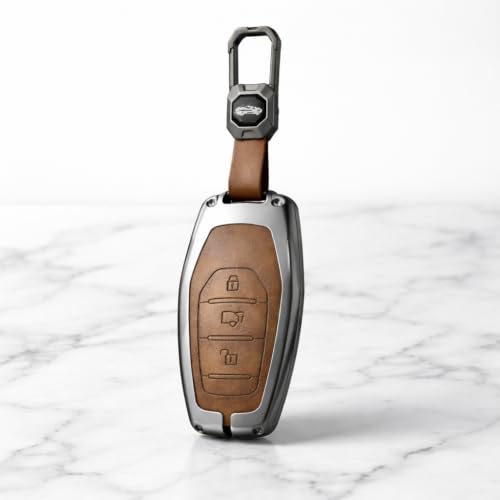 Image of Car Key Cover Compatible for Mahindra Xuv500 (3 Button Smart Key)