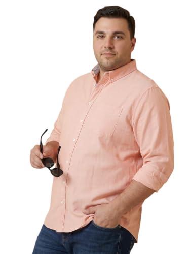 Image of Thomas Scott Men's | Plus Size | Regular Fit | Long Sleeves | Button-Down Collar | Oxford Fabric | Casual | Shirts for Men