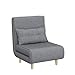 Aiho 3 in 1 Sleeper Chair Bed, Convertible Chair Bed Futon Sofa with Adjustable Backrest, Accent Chair for Apartment/Bedroom/Office, Dark Grey