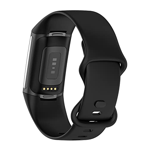 Image of Compatible with Fitbit Charge 5 Bands, Replacement Soft Silicone Watch Straps Soft Wristband for Fibit Charge 5 Fitness & Health Tracker Women&Men