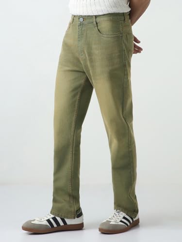 Image of Urbano Fashion Men's Straight Fit Heavy Washed Jeans Stretchable