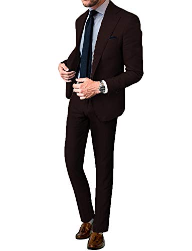 Image of Men's 2 Pieces Tuxedos Notch Lapel Suit(Jacket + Pants)