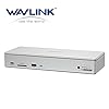 WAVLINK DisplayLink Docking Station 19-in-1 USB-C/A per Mac M1/M2 e Windows, 4 Monitor 5K/4K@60Hz, 4 HDMI +4 DP, 2.5G LAN, 180W, 10Gbps