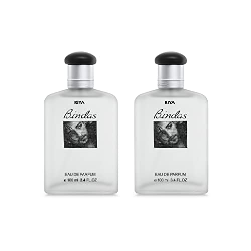 RIYA BINDAS | 100 ml Perfume for Men | Eau De Parfum with Long Lasting Fragrance | Aromatic Woody Spicy Scent | Scent of Swag | Fragrance Spray | Pack of 2 (100 ml Each)