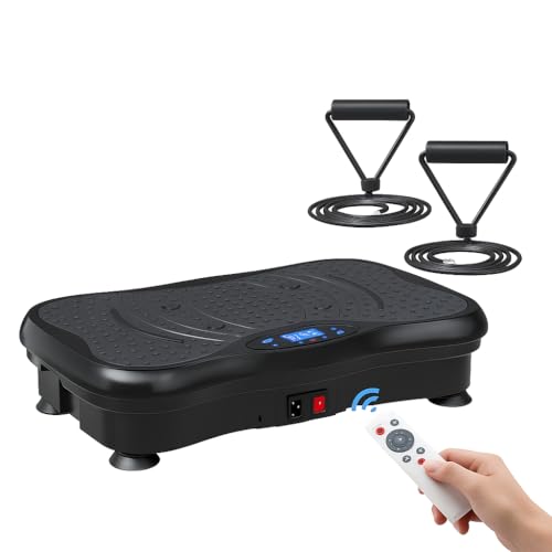 Image of Proton Vibration Plate Exercise Machine for Full Body Workout - 99 Speed Levels, Resistance Bands & Remote Control - Home Fitness Vibration Platform for Weight Loss, Muscle Toning & Circulation