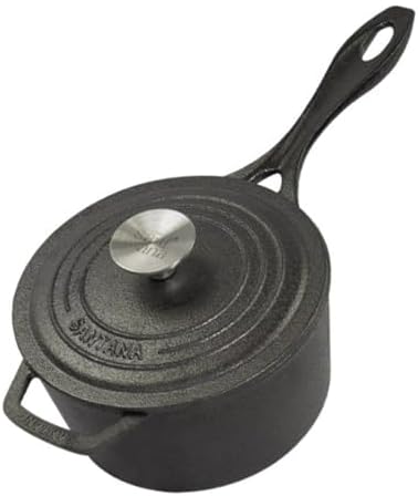 Panela Ferro Fundido Tampa Ferro Cabo Madeira Santana 1 Lt