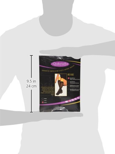 Image of GABRIALLA Sheer Graduated Compression Knee High Stockings 3 Pack (20-22 mmHg) H-160: Medium Black