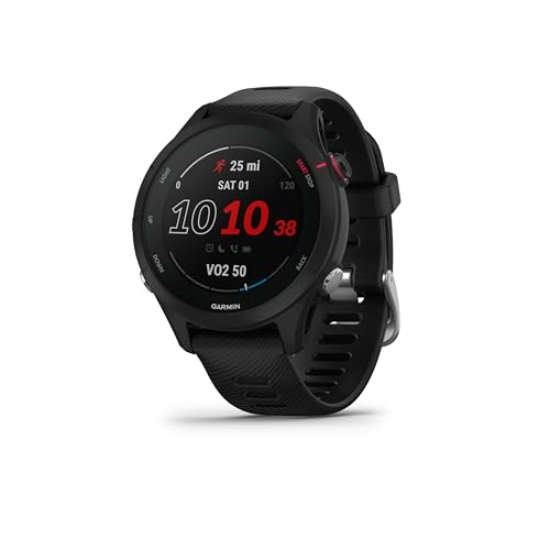 Garmin Forerunner 255 - Reloj Inteligente para Correr con GPS Ligero y fácil de Usar, Almacenamiento de música, información Avanzada de Entrenamiento y recuperación, características de Seguridad y