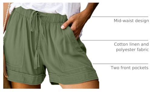 Image of KISSMODA Womens Summer Shorts Leopard /Camo /Solid /Floral Print Elastic Waist Pocketed Casual Pants