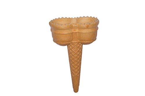 PJaspert Eiswaffeln | Eishörnchen - Halbsüße Doppelkopfhörnchen 133x83x77mm (72 Stück) Cover