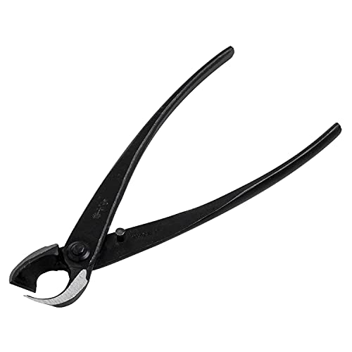 Wazakura Handgeschmiedete Bonsai-Zange 200 mm, Made in Japan - Konkavzange Schwarz