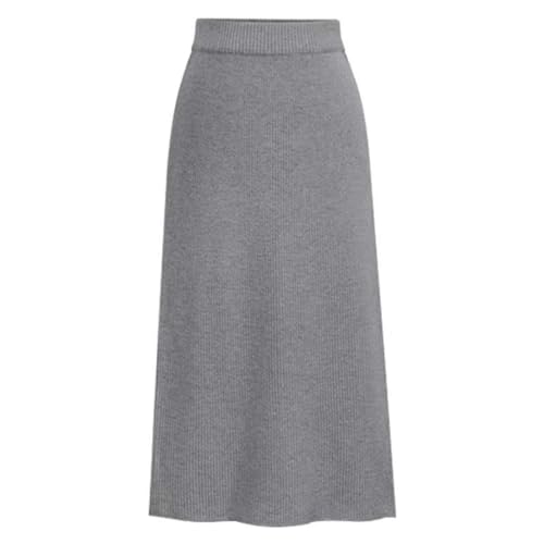 Jupe en tricot bleu clair KarSaNy taille 40 pour look automne hiver chic