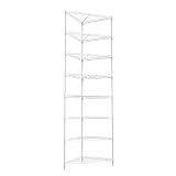 pouseayar 8 Tier NSF Metal Corner Shelf Wire Shelving Unit, 400lbs Capacity Heavy Duty Adjustable St