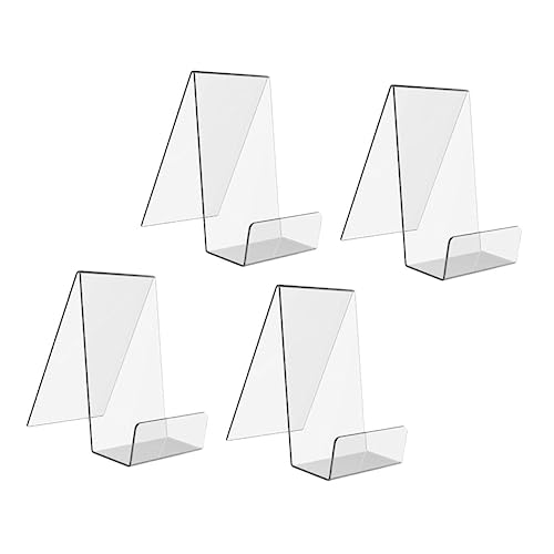 4 Pezzi Libri e Tablet Acrilico Espositori per Libri Arte e Dispositivi per Regali Speciali