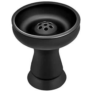 Hookah Bowl – Silicone Phunnel Bowl – Black Shisha Bowl with 7 Holes – Right Replacement for Clay&Ceramic Bowls 3.5″ Tall (3.5in)